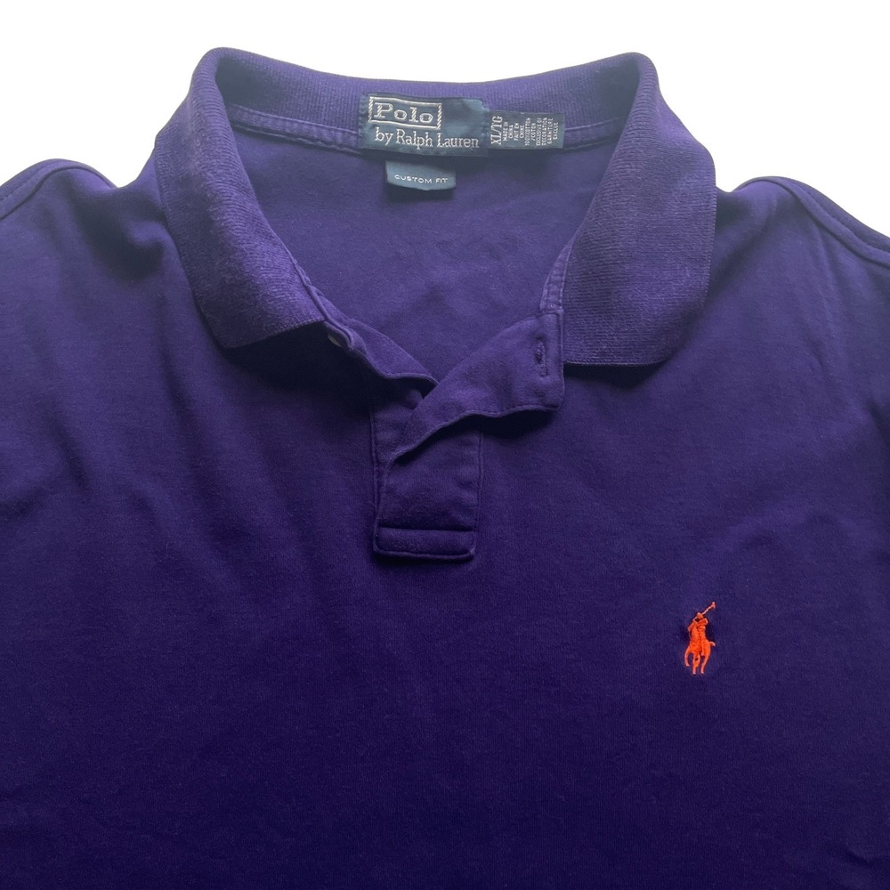 Polo Ralph Lauren Polo Shirt Mens XL Purple Short Sleeve Pony Logo Preppy